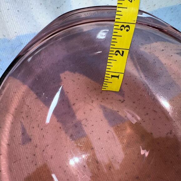 Vintage Pyrex 023 Cranberry Round 1.5L Glass Baking Casserole Dish Purple USA - Picture 6 of 7